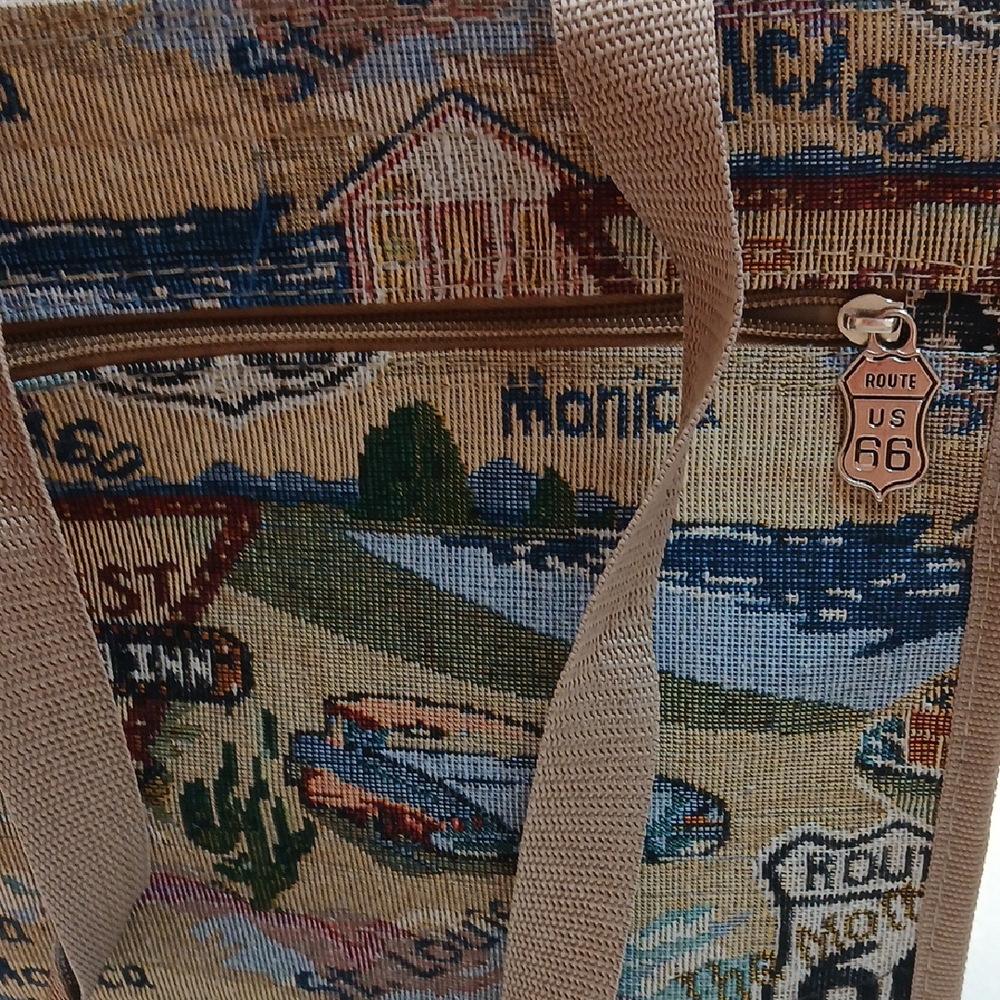 Route 66 Tapestry Tote Bag